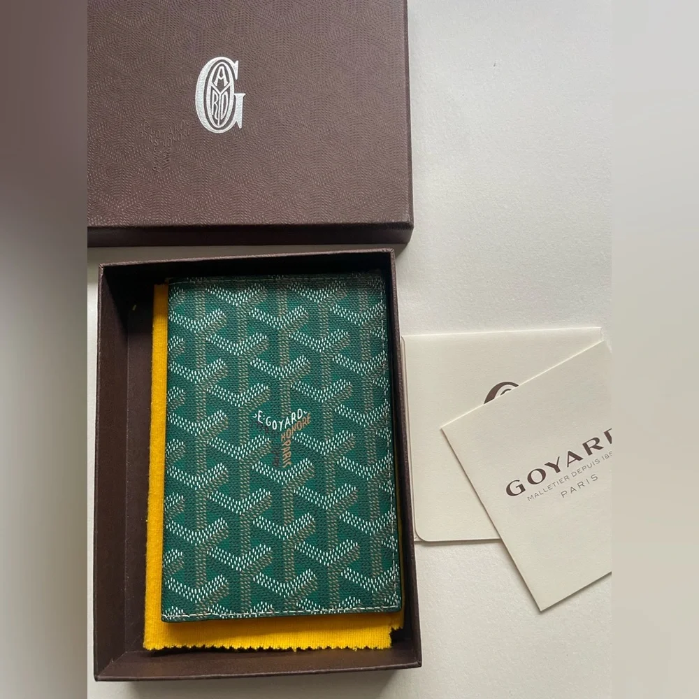 Goyard Green Goyardine Pattern Wallet